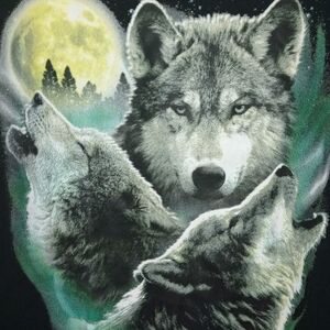 Howling Wolfpack Women's T Shirt Wild short sleeve Medium